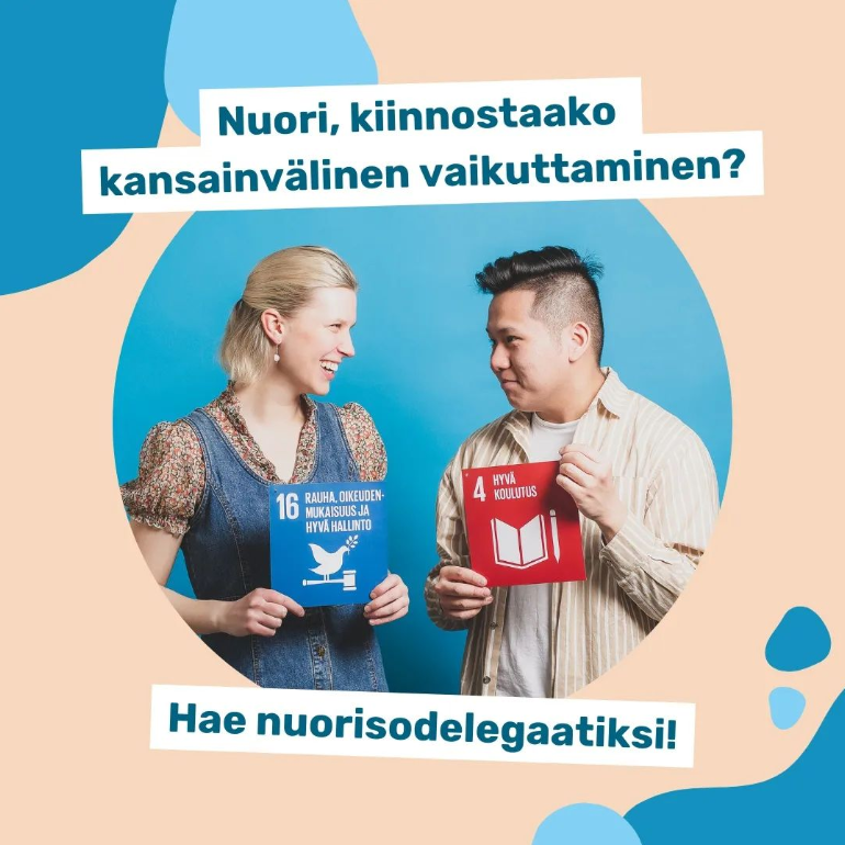 Oletko Sinä YK-nuorisodelegaatti 2023? | Suomen YK-liitto